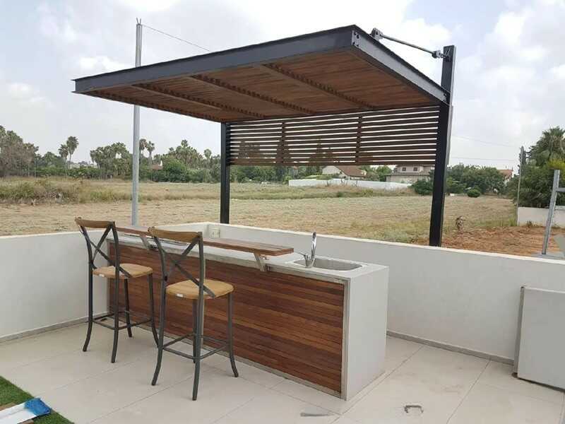 פרגולה מעל בר